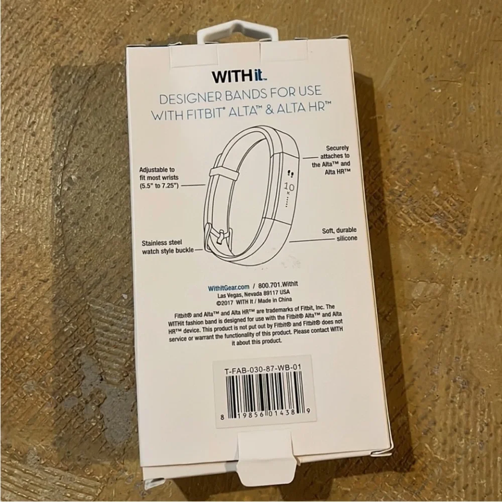 WITHIT Fitbit Alta & Fitbit Alta HR Band Set - Pink, Black, Gray NWT Retail $33.